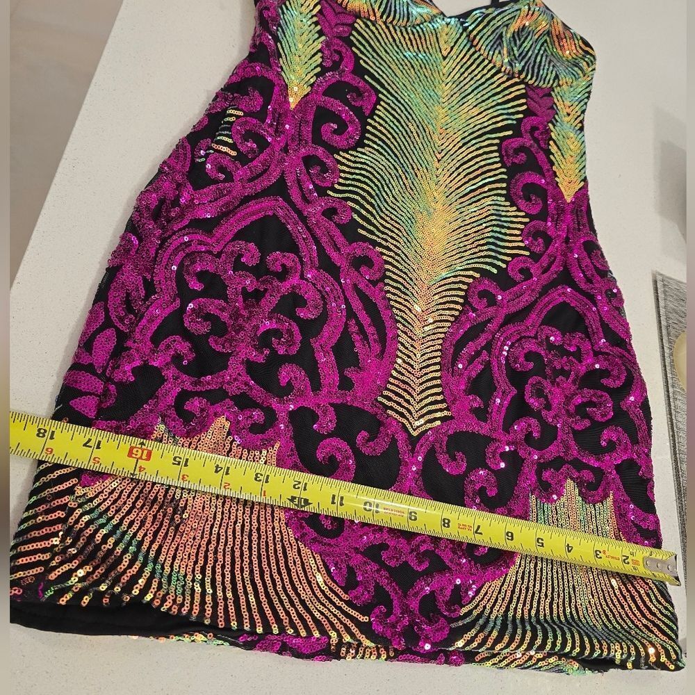 Never Worn- SHEIN Multicolor Sequin Midi Dress - Picture 10 of 17